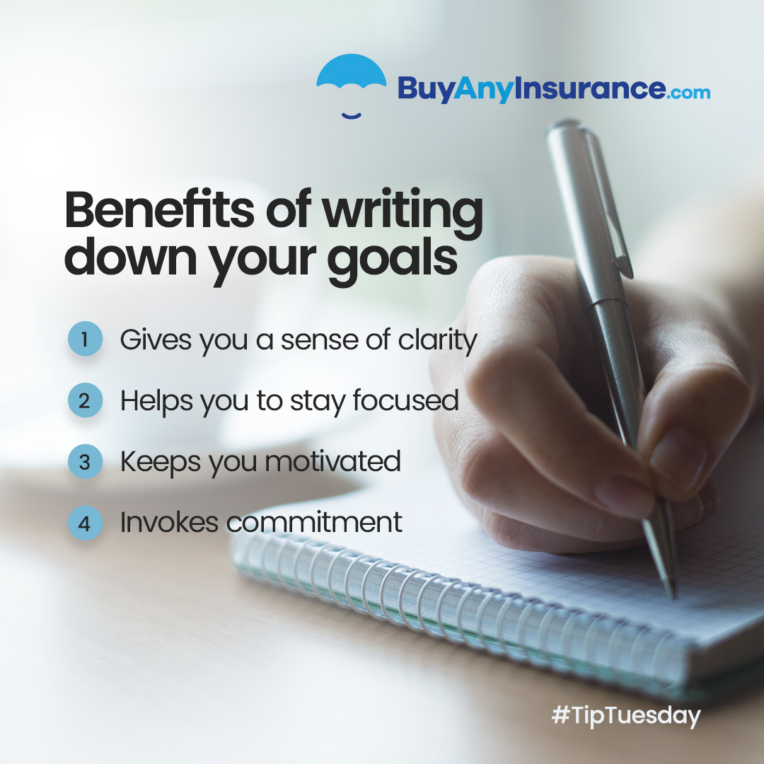Benefits of writing down your goals